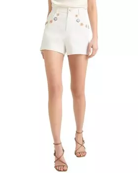 Cinq Sept Короткие шорты Ditsy Dot Brea, белый