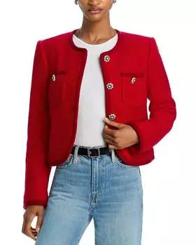 Cinq Sept Куртка без воротника Junia, красный