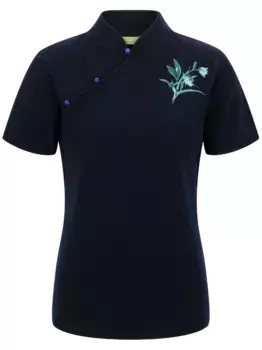 Ципао топ Shanghai Tang, синий