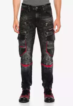 Cipo & Baxx Удобные джинсы с привлекательными элементами, черный