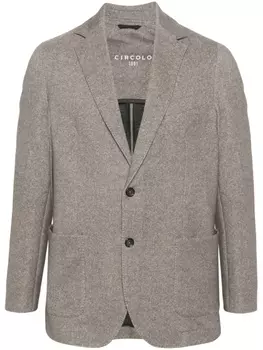 Circolo 1901 однобортный пиджак с узором в елочку, коричневый