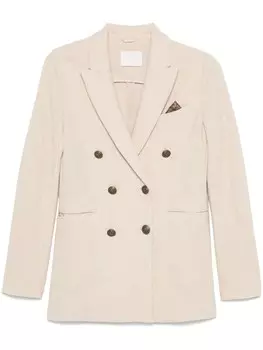 Circolo 1901 пиджак с узором в елочку, серый