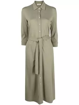 Circolo 1901 платье миди с длинными рукавами, зеленый