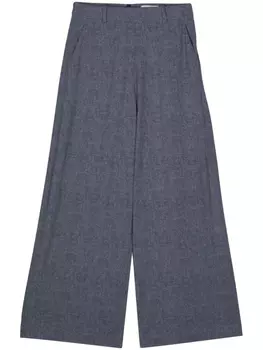 Circolo 1901 твиловые брюки широкого кроя, синий
