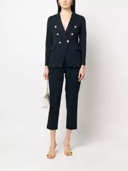 Circolo 1901 укороченные брюки с завышенной талией, синий