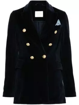 Circolo 1901 велюровый блейзер, синий