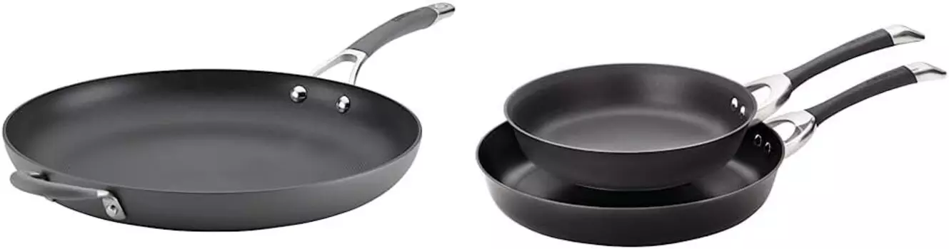 Circulon — 83906 Сковорода Radiance с твердым анодированным антипригарным покрытием/сковорода и набор сковород Symmetry с твердым анодированным антипригарным покрытием/набор сковородок – 10 и 12 дюймов