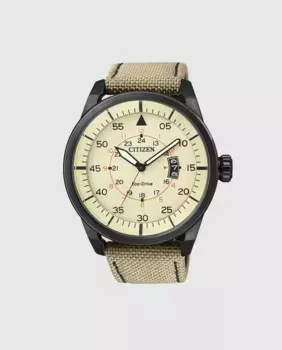 Citizen Avitator AW1365-19P Eco-Drive Нейлоновые мужские мужские часы, бежевый