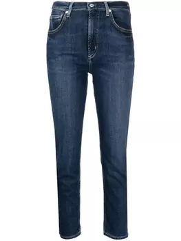 Citizens of Humanity джинсы скинни с нашивкой-логотипом, синий