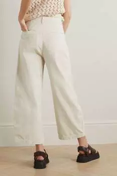 CITIZENS OF HUMANITY Укороченные брюки-бойфренды Payton из хлопкового твила со складками, кремовый