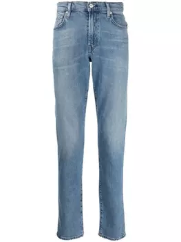 Citizens of Humanity узкие джинсы с нашивкой-логотипом, синий