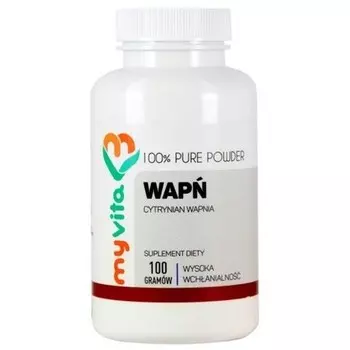 Цитрат кальция 100 г – 100% чистый кальций, Myvita