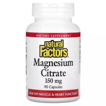 Цитрат магния Natural Factors 150 мг, 90 капсул