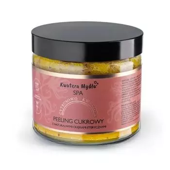 Цитрусово-цветочный сахарный скраб для тела с натуральными эфирными маслами, 300 г Kwatera Myda
