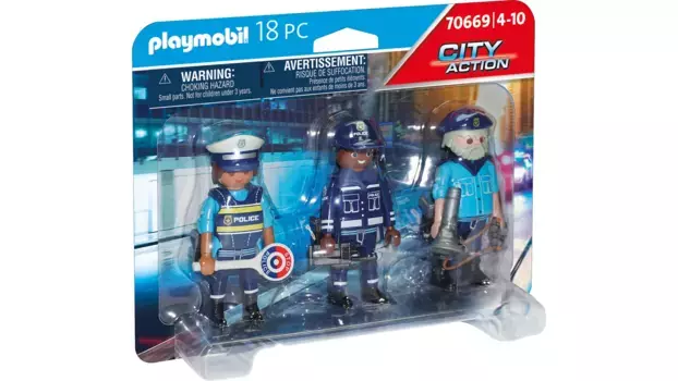 City action набор фигурок полицейских Playmobil