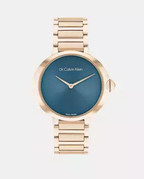CK Classic 25000048 розовые женские часы из стали Calvin Klein, серебряный