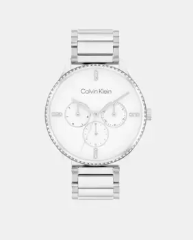 CK Dress 25200373 многофункциональные женские часы из стали Calvin Klein, серебряный