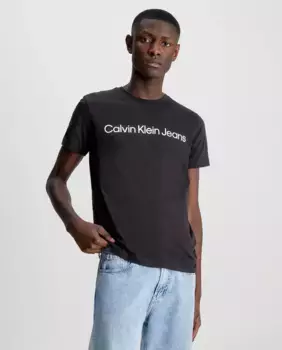 CKJ мужская черная футболка с короткими рукавами Calvin Klein Jeans, черный