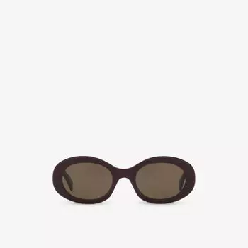 Cl40194u солнцезащитные очки triomphe в овальной оправе из ацетата ацетата Celine, фиолетовый