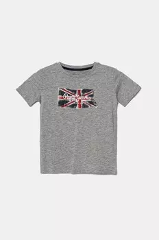 Clag детская хлопковая футболка Pepe Jeans, серый