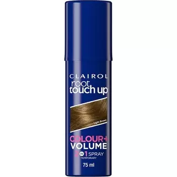Clairol Root Touch Up Spray Временное серое покрытие и объем Спрей 2-в-1 Светло-коричневый 75 мл