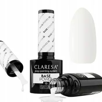Claresa, Base Power 15, Бескислотная основа для наращивания гибридных ногтей, 5 г