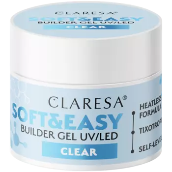 Claresa гель для наращивания ногтей прозрачный, 12 г