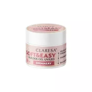 CLARESA Гель для наращивания ногтей Soft&Easy Builder Shimmery 12 г