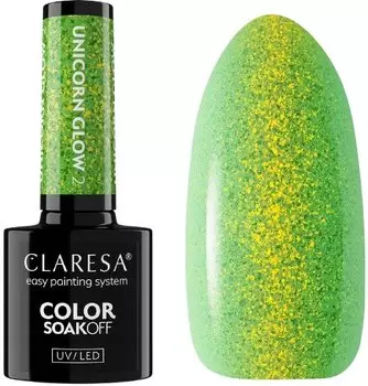 Claresa, гибридный лак для ногтей Unicorn Glow 2, 5 г
