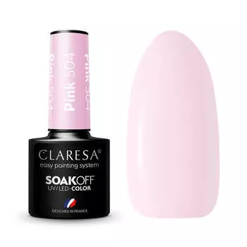 Claresa Гибридный лак Soak Off UV/LED Розовый 504 5г