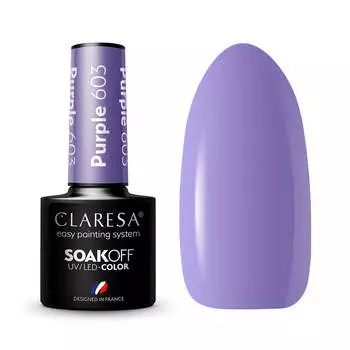 Claresa Гибридный лак Soak Off UV/LED Purple 603 5г