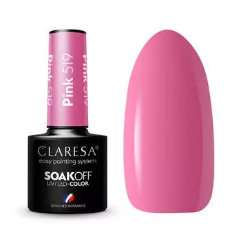 Claresa Гибридный лак Soak Off UV/LED Розовый 519 5г