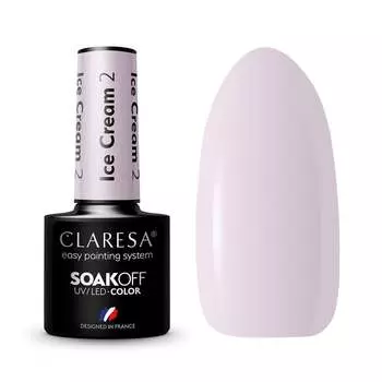 Claresa Ice Cream 2 Hybrid Nail Polish Hybrid Pastel Nude Puderek
