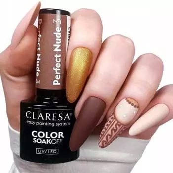 Claresa Perfect Nude 3 Hybrid Varnish Hybrid Chocolate Brown 5 мл Puderek