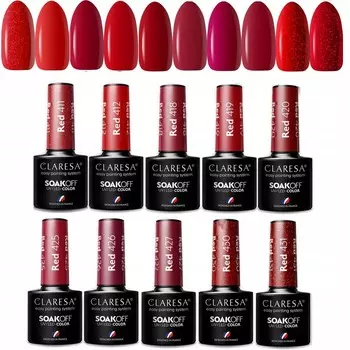 Claresa, Red, Набор гибридной коллекции, красный, 10 шт