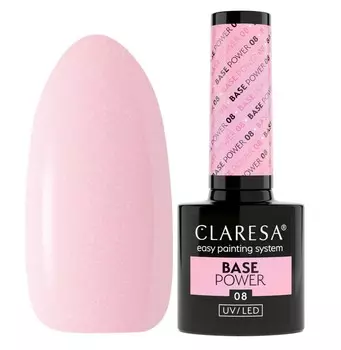 Claresa, Самовыравнивающаяся гибридная база для ногтей, база Power 08, 5 г
