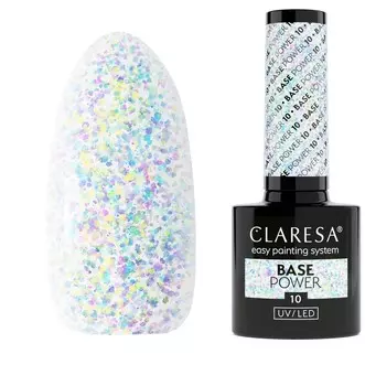 Claresa, Самовыравнивающаяся гибридная база для ногтей Power 10 base, 5 г