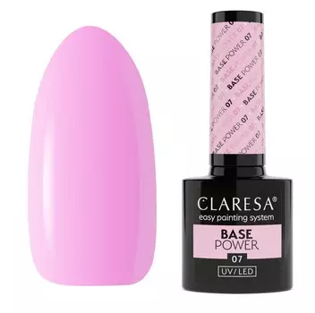 Claresa, Самовыравнивающаяся гибридная основа для ногтей Power Base 07, 5 г