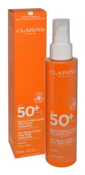 Clarins, Солнцезащитный лосьон для тела Spf50, солнцезащитный спрей, 150 мл