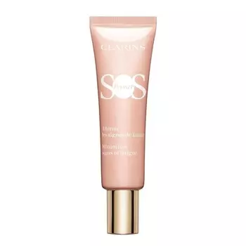 Clarins SOS Праймер под макияж Розовый цвет Корректирующий 24-часовое увлажнение Увлажняющий праймер Размывает несовершенства Придает сияние и подготавливает кожу Для всех типов кожи 1,0 унция