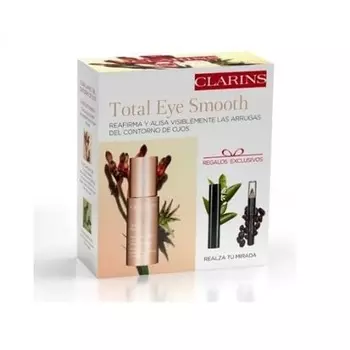 Clarins Total Eye Smooth 15 мл + тушь для ресниц Supra Lift & Curl 3 мл + мини-карандаш 01