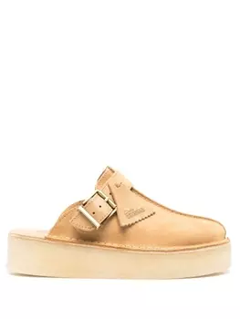 Clarks Originals клоги TrekWedge на платформе, коричневый