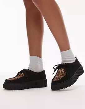 Clarks - Torhill Bee - Туфли из замши с леопардовым принтом