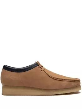 Clarks туфли Wallabee на шнуровке, коричневый