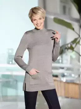 Classic Basics Длинный пуловер "Длинный пуловер", серый