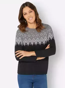 Classic Basics Норвежский свитер "Свитер с длинными рукавами", серый