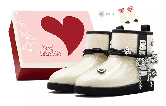 CLASSIC CLEAR MINI Зимние ботинки женские Ugg, цвет Black milk white