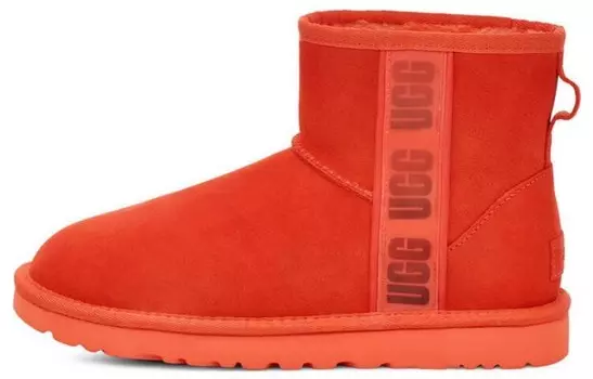 Classic Mini II Boot Side Logo Hazard Orange Womens Ugg