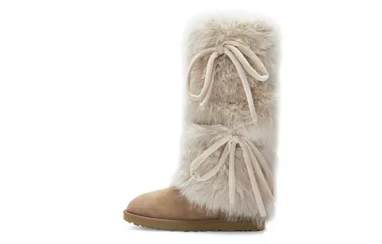 CLASSIC MINI Зимние ботинки женские розовые/бежевые Ugg