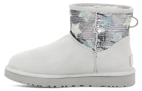 CLASSIC MINI Зимние ботинки женские серые/белые Ugg